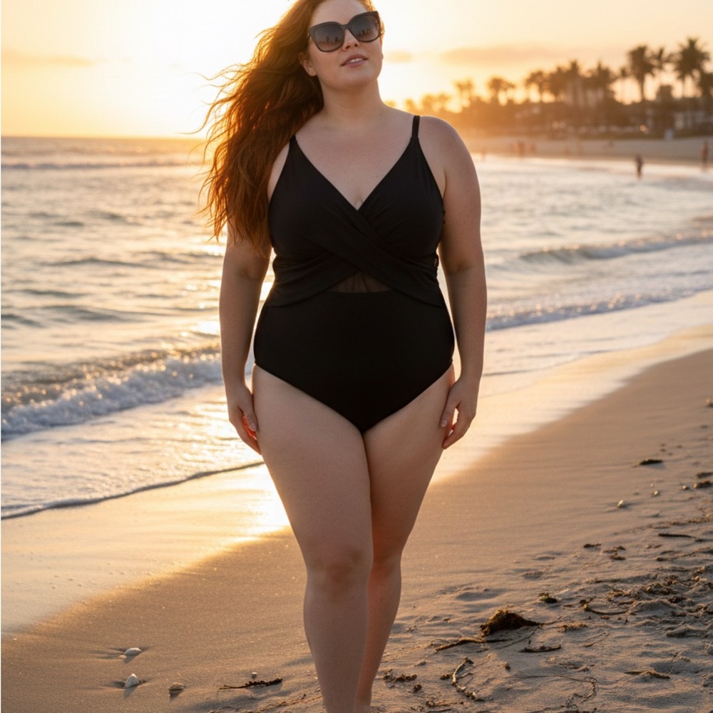 Cupshe Black One-Piece Swimsuit